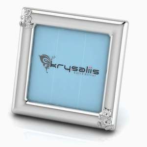 Krysaliis Teddy Square 925 Sterling Silver Picture Frame
 Gift Boxed